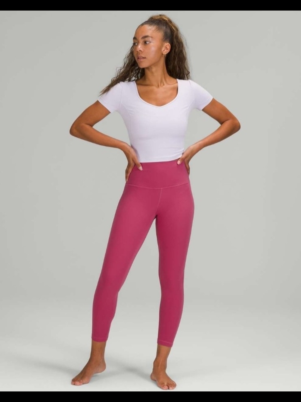 Lululemon Align High-Rise Pant 25"Pink Lychee size 8